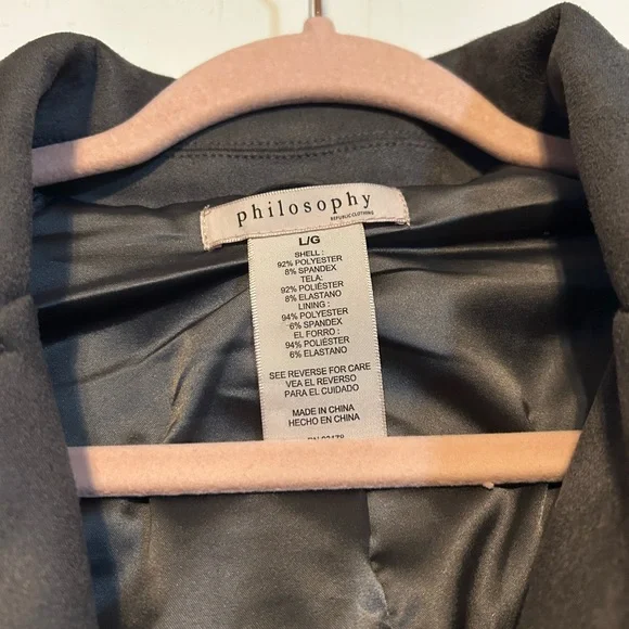 Philosophy Dark Gray Jacket - Picture 3 of 5
